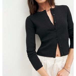 Reformation Joanne Ribbed Cardigan